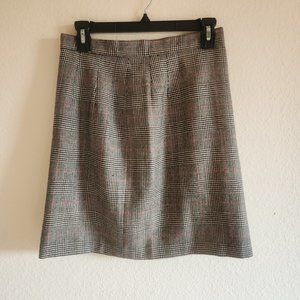 Vintage Plaid Wool Skirt